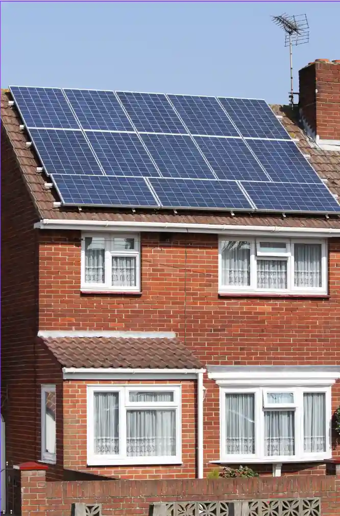 Glazed tile rooftop solar panel system installation for residential houses