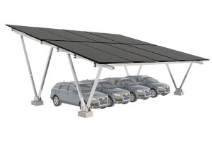 SUNOLUXE Double-row Solar Carport Mounting System – Large-scale PV Parking Structure