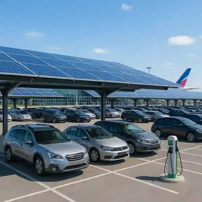 Industrial Solar Carport with Photovoltaic Roof