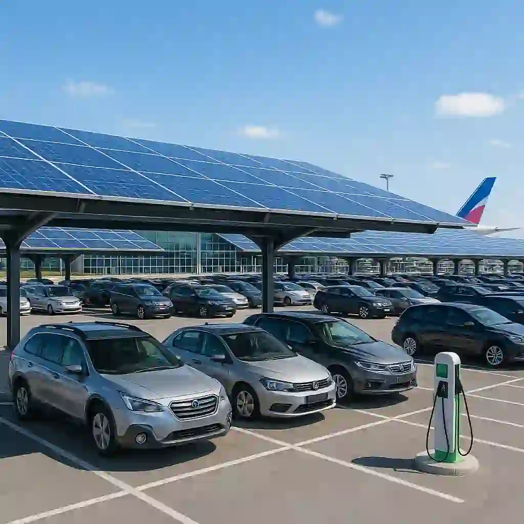 Industrial Solar Carport with Photovoltaic Roof