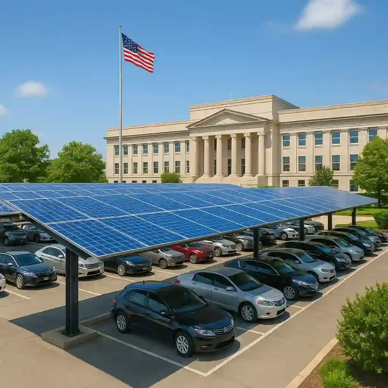 Large-Scale Solar Carport for Commercial Use