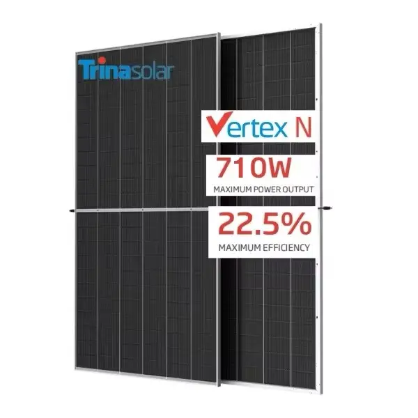 Trina Solar Vertex N 710W solar panel with high efficiency for utility-scale and commercial PV projects