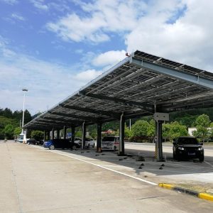 SUNOLUXE Continuous Solar Carport – Modular PV Mounting System for Parking Lots