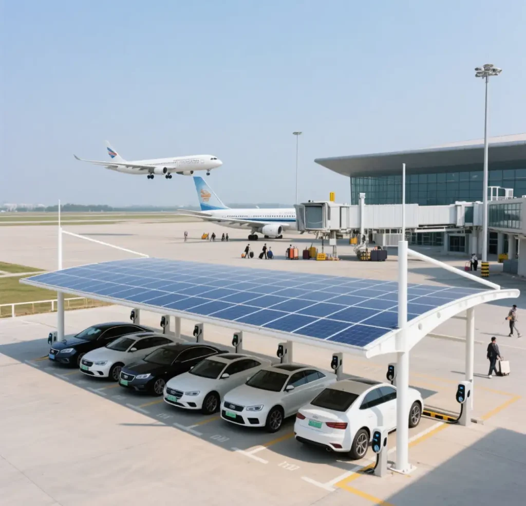 Solar Carport Parking Solution for Commercial Buildings