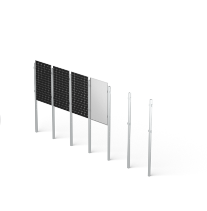 SUNOLUXE Vertical Ground-mounted Solar Mounting – PV Brackets for Limited Space