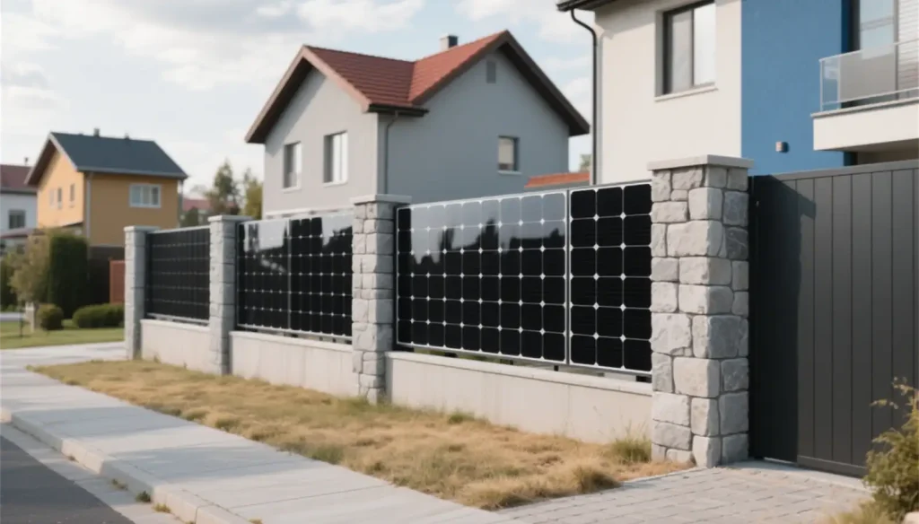 SUNOLUXE bifacial solar PV fence with long service life and minimal maintenance needs