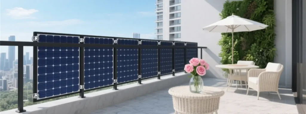 Eco-friendly balcony solar energy panels