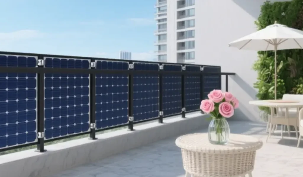 Eco-friendly balcony solar energy panels