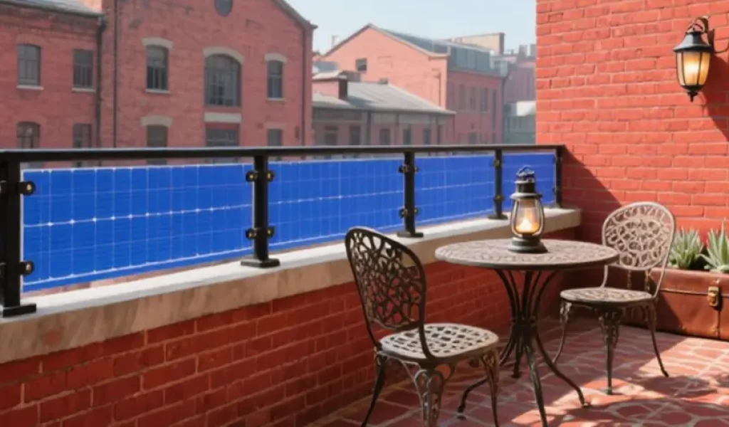 Balcony solar panels for urban apartments